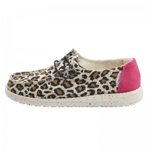 Zapatos Hey Dude Wendy Youth Print Girls Niños Leopardo Rosas YAZQC2EX