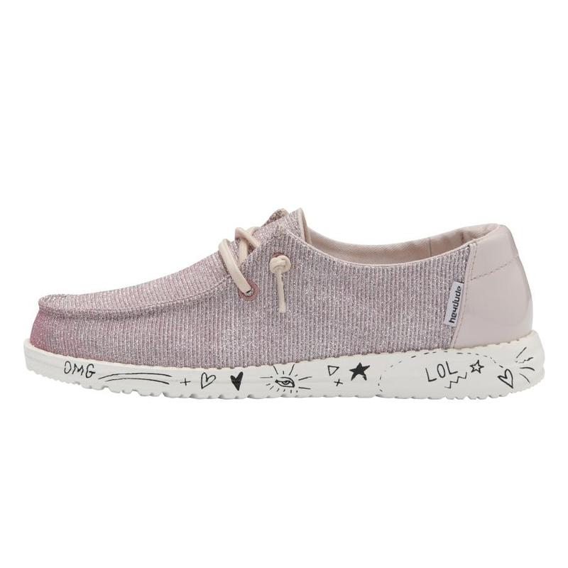 Zapatos Hey Dude Wendy Youth Doodle Girls Niños Rosas V52YMDPV