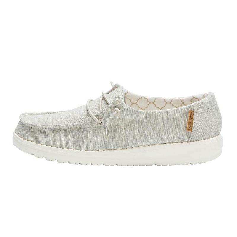 Zapatos Hey Dude Wendy Youth Linen Girls Niños Beige SLIOAABX