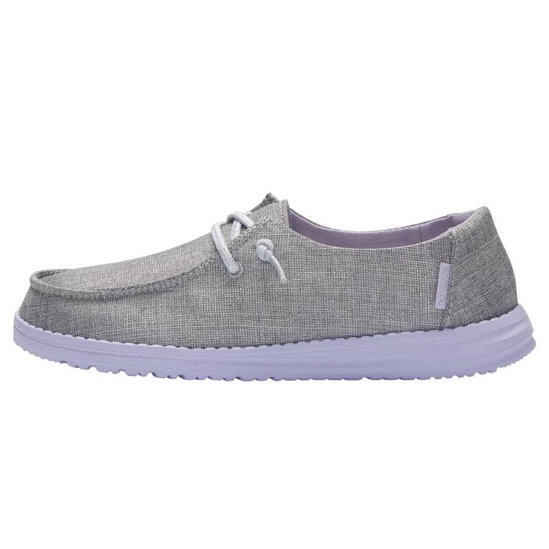 Zapatos Hey Dude Wendy Youth Sparkling Girls Niños Gris Moradas HF2DYDT4